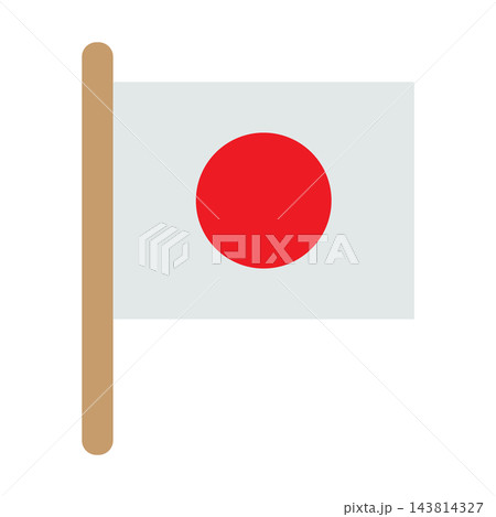 日本 国旗 アイコン 旗 日の丸 マーク シンプル 単品 カラー 線なし ベクター イラスト 日本 国旗 アイコン 旗 日の丸 マーク シンプル 単品 カラー 線なし ベクター イラスト 143814327