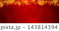 A Christmas red background with bokeh and snowflakes. 143814394