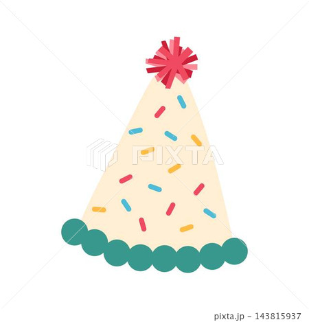 colorful green party hat illustration colorful green party hat illustration 143815937