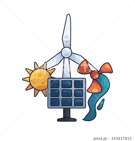 Illustration of Renewable Energy 143817913