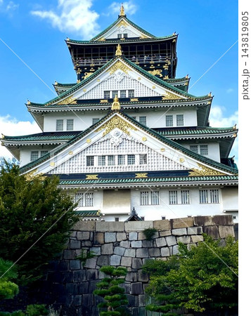 青空と大阪城 青空と大阪城 143819805