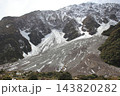 岩肌が露出した雪山の風景　ニュージーランド　マウントクック 143820282