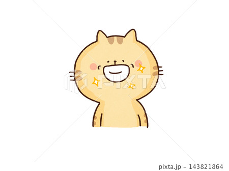 綺麗な歯を見せてニカっと笑う猫(オーラルケア・歯科) 綺麗な歯を見せてニカっと笑う猫(オーラルケア・歯科) 143821864