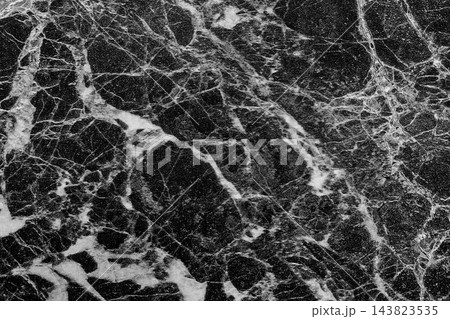 Black marble stone tile texture abstract white cracked pattern dark background floor surface backdrop structure 143823535