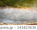 十月の北海道、秋深まる北海道、紅葉のニセコ、蘭越町にある大湯沼、雪秩父の温泉とニセコアンヌプリ 143823636