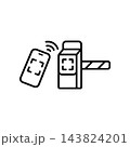 改札でスマートフォンをかざす アイコン 143824201