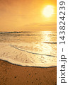 Sunset over the sea. Atlantic ocean in evening, Porto, Portugal, Europe 143824239