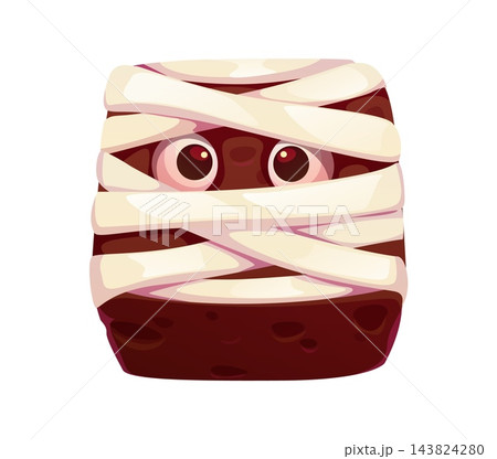 Cartoon Halloween holiday mummy sweets and dessert 143824280