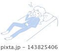 うなされる女性のイラスト 143825406