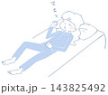 ぐっすり眠る女性のイラスト 143825492