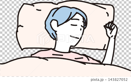 睡眠 - 處於放鬆狀態的男性 睡眠 - 處於放鬆狀態的男性 143827052