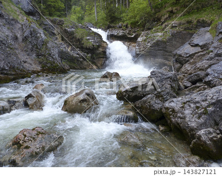 Kuhflucht Waterfalls at Hoher Fricken mountain, Bavaria, Germany 143827121