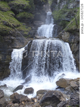 Kuhflucht Waterfalls at Hoher Fricken mountain, Bavaria, Germany 143827126