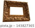 Empty frame for a picture or photo. Isolate with place for text. Frame isolated on white background. Layout template 143827365