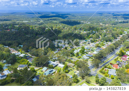 Aerial view of the town of Winmalee in the Blue Mountains Aerial view of the town of Winmalee in the Blue Mountains 143827819