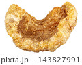 pile crispy pork rinds isolated on white background 143827991