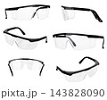 Clear safety glasses collection from different angles Clear safety glasses collection from different angles 143828090
