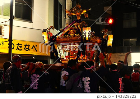 夜の千住本氷川神社例大祭 東京 夜の千住本氷川神社例大祭 東京 143828222