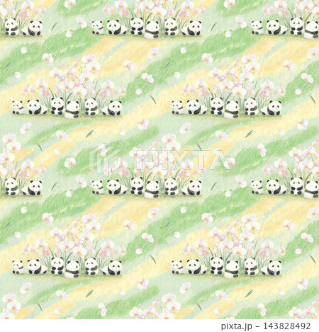 Vintage watercolor floral seamless patterns collection for surface design Vintage watercolor floral seamless patterns collection for surface design 143828492