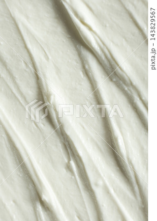 Flat lay view of creamy curd paste background Flat lay view of creamy curd paste background 143829567