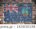 Montserrat flag on old brick wall background 143830198