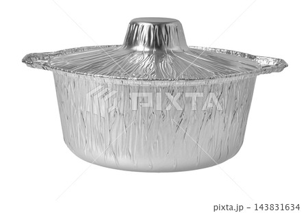 Disposable aluminum foil container with fitted lid for cooking and takeaway Disposable aluminum foil container with fitted lid for cooking and takeaway 143831634