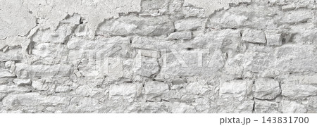 Old stone wall texture with peeling plaster Old stone wall texture with peeling plaster 143831700