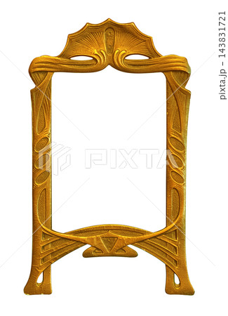 Ornate gold art nouveau frame for decorating design Ornate gold art nouveau frame for decorating design 143831721