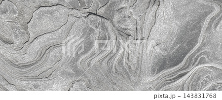 Gray slate with flowing geological bands and fractured stone texture Gray slate with flowing geological bands and fractured stone texture 143831768