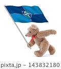 NATO flag being carried by a cute teddy bear 143832180