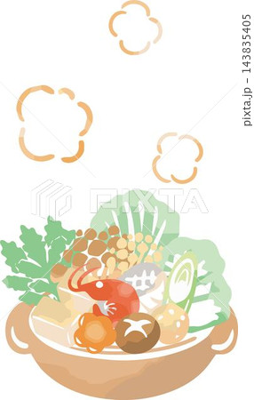冬 鍋 鍋物 おなべ 水彩 手描き 食事 料理 日本食 食べ物 食材 かわいい 飾り イラスト素材 冬 鍋 鍋物 おなべ 水彩 手描き 食事 料理 日本食 食べ物 食材 かわいい 飾り イラスト素材 143835405