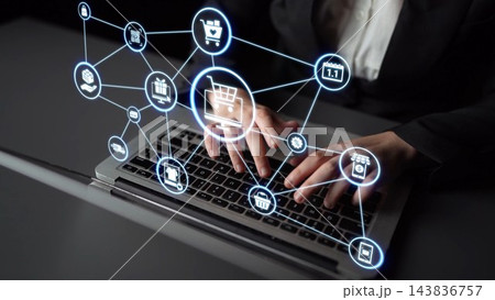 Omni-Channel Shopping for Seamless Customer Experience Funnel 143836757