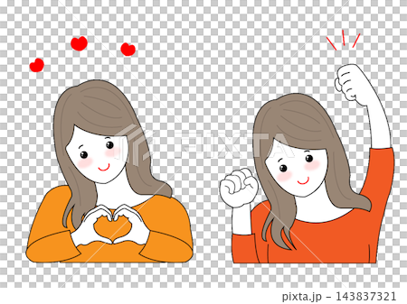 年輕女子插畫素材 年輕女子插畫素材 143837321