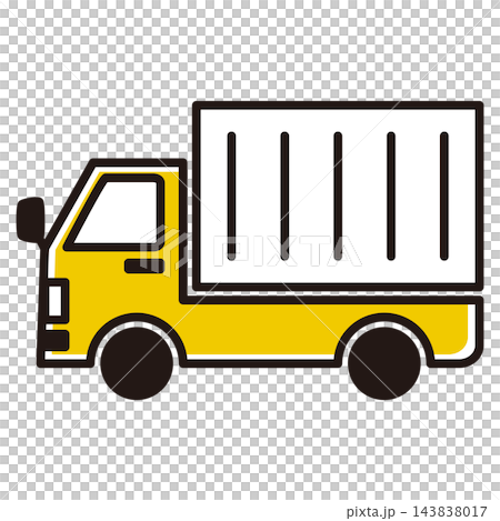 黄色いトラックのイラスト 黄色いトラックのイラスト 143838017