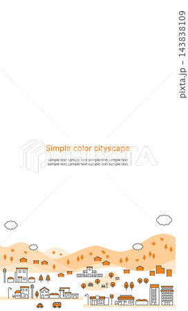 simple_cityscape_mountain_brown color simple_cityscape_mountain_brown color 143838109
