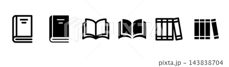 本のアイコンセット 読書 図書館 書店 テキスト 参考書 本のアイコンセット 読書 図書館 書店 テキスト 参考書 143838704