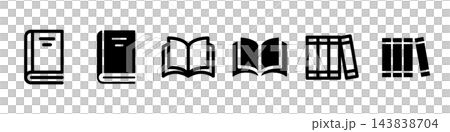 本のアイコンセット 読書 図書館 書店 テキスト 参考書 本のアイコンセット 読書 図書館 書店 テキスト 参考書 143838704