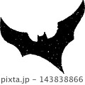 Bat Stamp Badge Grunge Style. Bat Illustration. Bat Stamp Style. Vector Illustration. Elements for design. Grunge Bat Textured Isolated on White Background. 143838866