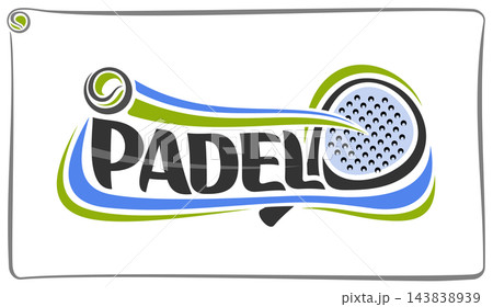 Vector placard for Padel Sport Vector placard for Padel Sport 143838939