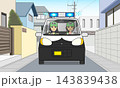住宅街をパトロールする青パト（女性防犯ボランティア） 143839438