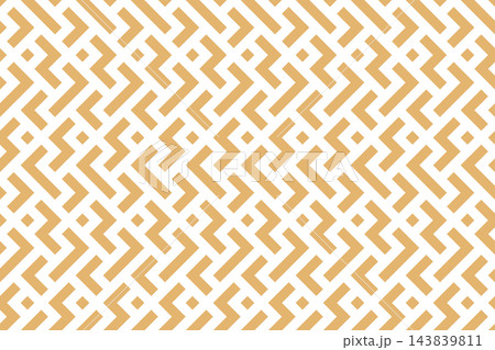 Abstract geometric pattern. A seamless vector background. White and golden ornament. Graphic modern pattern. Simple lattice graphic design Abstract geometric pattern. A seamless vector background. White and golden ornament. Graphic modern pattern. Simple lattice graphic design 143839811