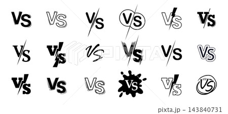 Collection versus logo VS. 143840731