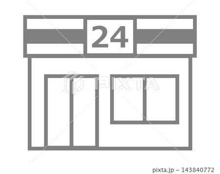 コンビニマーク(24時間営業アイコン) コンビニマーク(24時間営業アイコン) 143840772