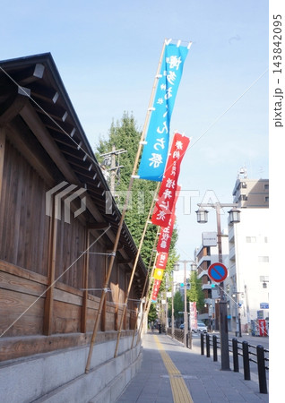 櫛田神社外観の幟 143842095