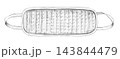A pencil illustration of a bath sponge (loofah). It is perfectly suited for use on websites related to bathhouses, saunas, spa treatments, wellness, relaxation, eco-friendly products, and homeware. 143844479