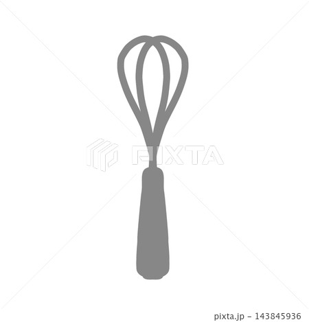 手描き風のシンプルな泡立て器(ホイッパー)イラスト 手描き風のシンプルな泡立て器(ホイッパー)イラスト 143845936