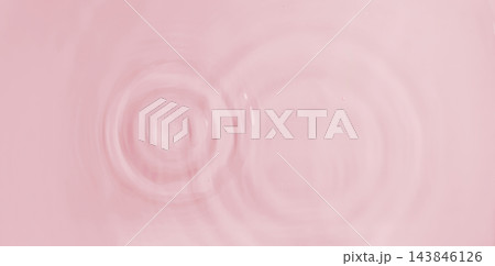 Pink water ripple surface background for cosmetic product display mockup 143846126