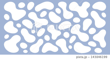 Abstract Organic Shapes Pattern Solid Icon Set. Fluid, Dynamic, And Artistic Design Silhouette Symbol Collection. Creative Background And Texture. Isolated Vector Illustration 143846199
