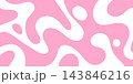 Abstract Pink And White Fluid Pattern Solid Icon Set. Modern Art, Creative Design, And Aesthetic Background Silhouette Symbol Collection. Decorative And Trendy Style. Isolated Vector Illustration 143846216