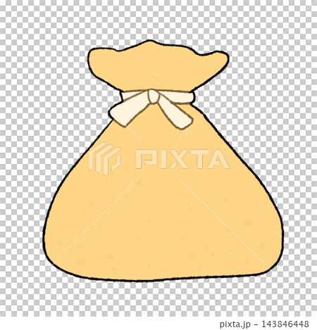 餅巾着の手描きイラスト おでんの具材 餅巾着の手描きイラスト おでんの具材 143846448